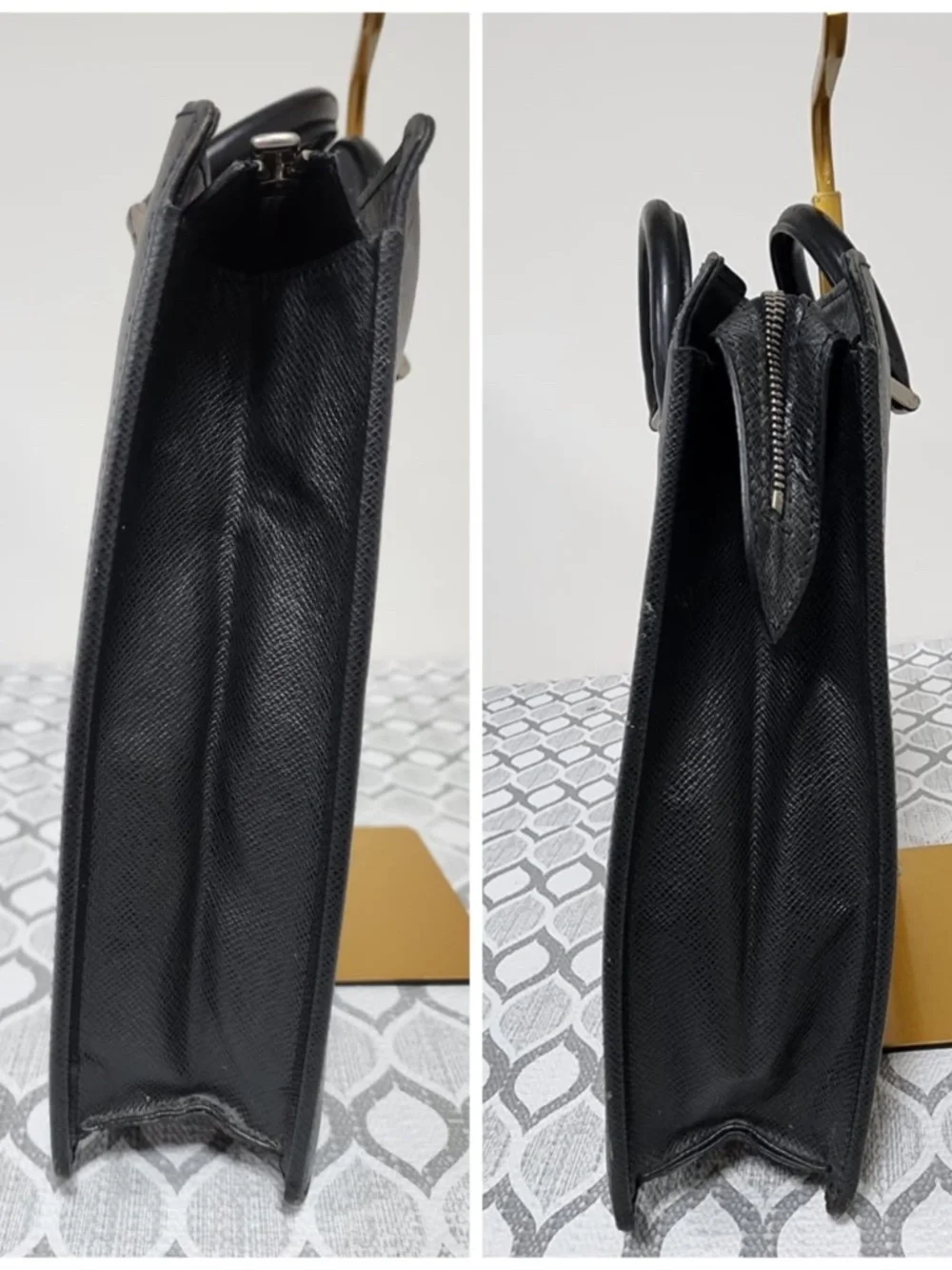 Authentic Louis Vuitton Taiga Lozan Briefcase Black